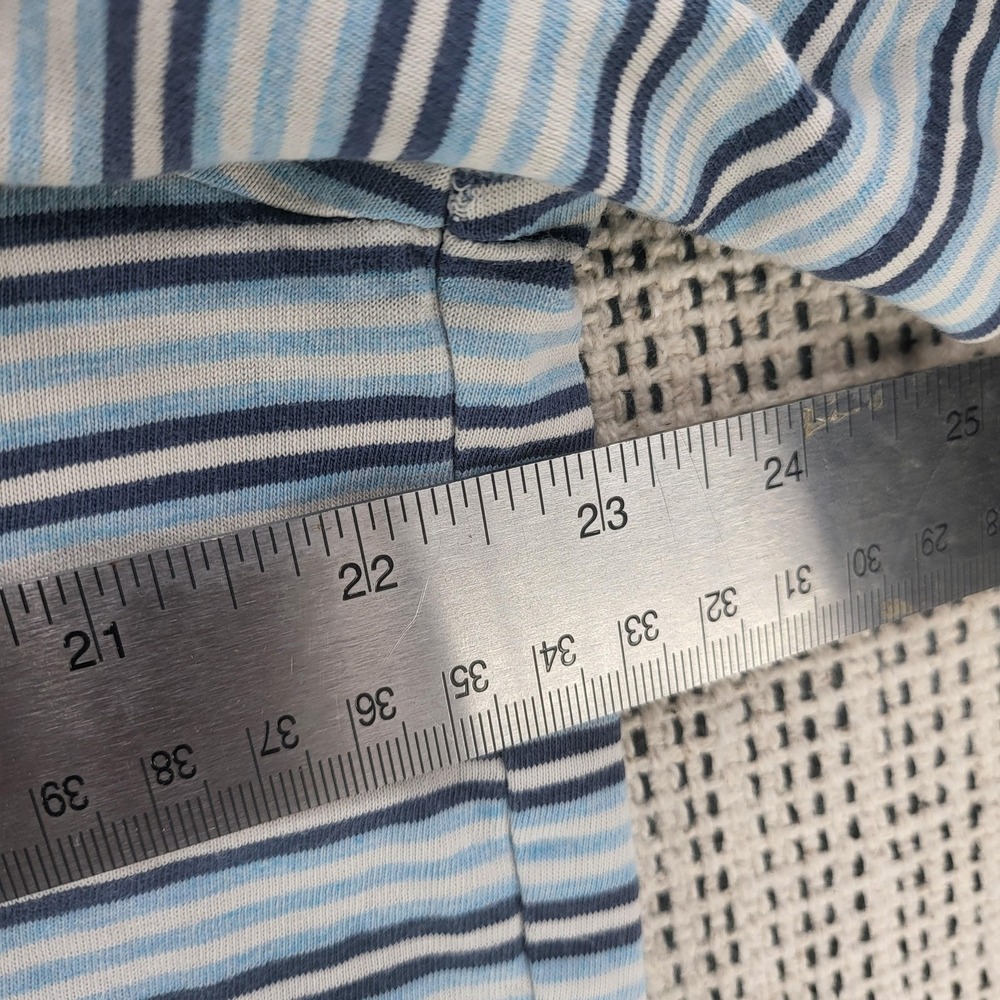 Patagonia‎ Polo Shirt Mens Large Blue White Striped Pocket Casual Short Sleeve - Picture 4 of 8